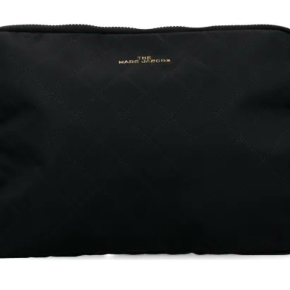 Marc Jacobs Black Quilted Laptop case The Beauty Pouch